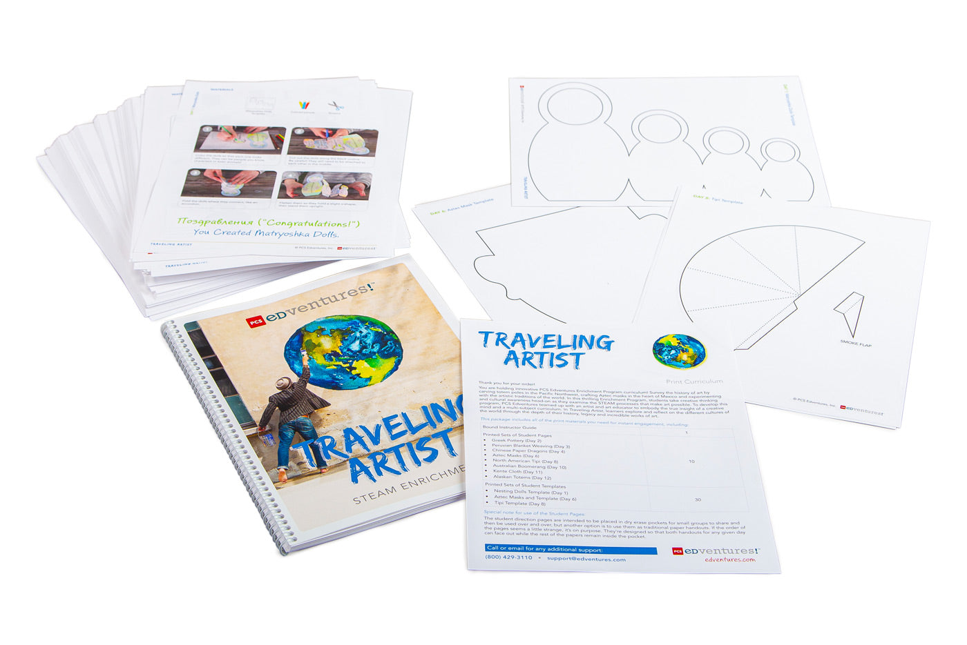 Traveling Artist Curriculum, including an instructor guide and student handouts