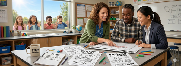 Teachers planning their new STEM Club.