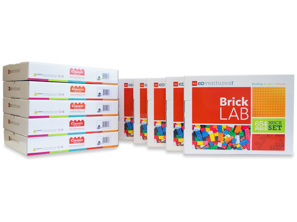 10 PCS Edventures BrickLAB boxes, classic colors